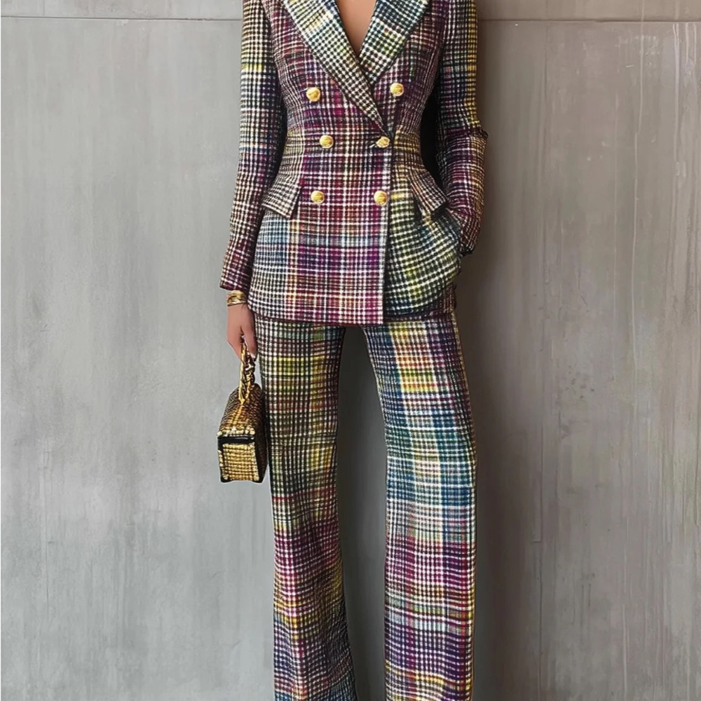STYLEWE Multicolor Plaid Pants